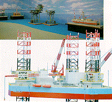 海上鑽井船及生產平台模型