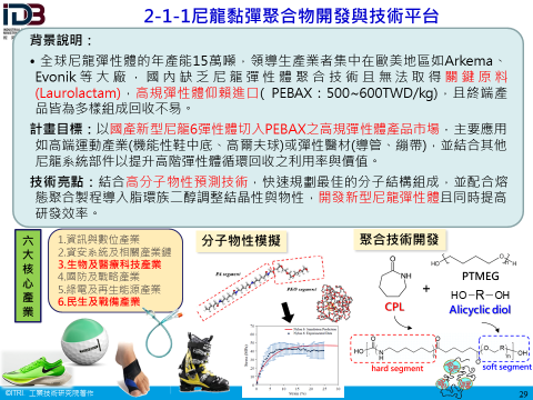 尼龍黏彈聚合物開發與技術平台(六大核心產業)(詳如附件檔案內文)